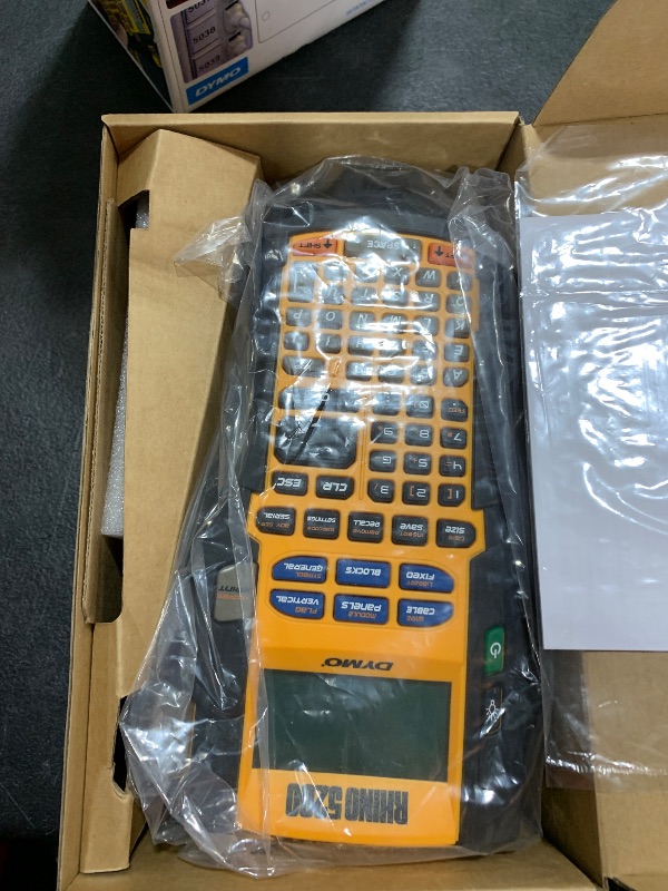 Photo 1 of DYMO Industrial Label Maker Rhino 5200 Label Maker Time-Saving Hot Keys Prints Fast Durable For Job Sites and Heavy-Duty Labeling Jobs