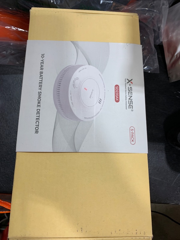 Photo 1 of X-Sense  Alarm, 10-Year Battery Fire Alarm Smoke Detector with LED Indicator & Silence Button, SD2J0AX, Pack of 5