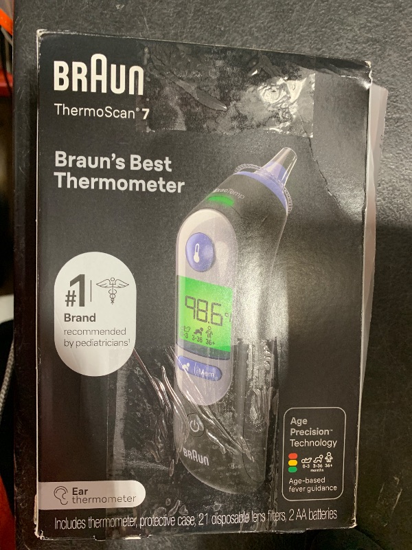 Photo 1 of Braun ThermoScan 7 Digital Ear Thermometer, Age-Adjusted Fever Guidance, Baby and Infant Friendly, No. 1 Brand Recommended by Pediatricians, FSA and HSA Eligible