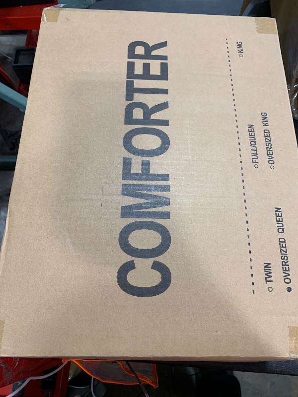 Photo 1 of puredown® Goose Feather Comforter Oversized Queen Size, All Season Duvet Insert Medium Warmth, Cloud Soft Hotel Collection Comforters with 100% Cotton Cover (98x98 Inch, Cream)