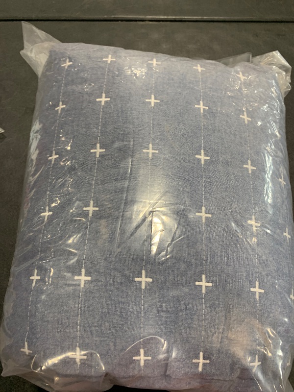 Photo 1 of ENJOHOS 100% Cotton Oversized King Bedspread, Blue California King Size Quilt Set for All Season, Reversible Lightweight Soft Coverlet, 3 Pieces, 106"x96"