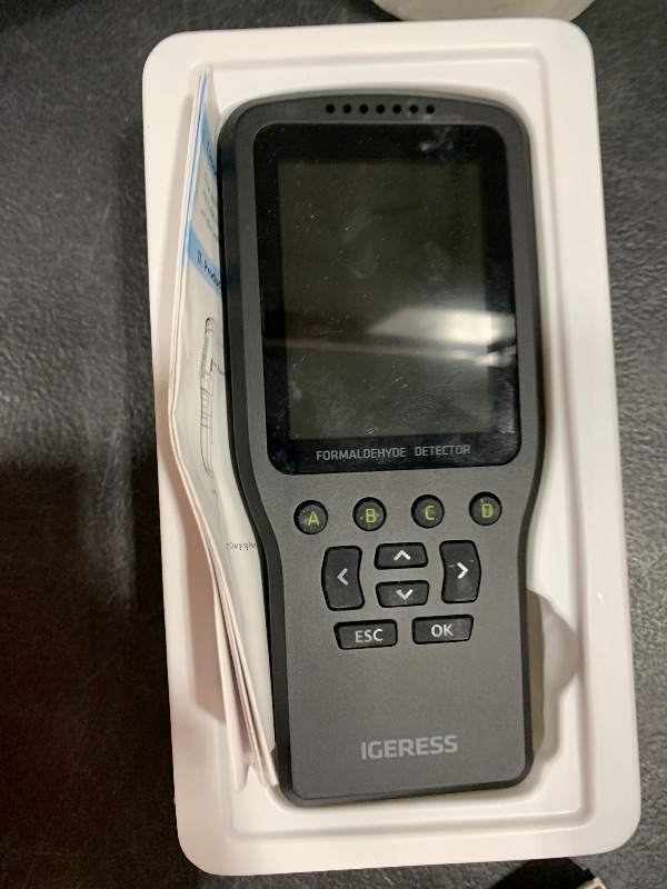 Photo 1 of Indoor Air Quality Monitor, IGERESS Formaldehyde Detector, Pollution Monitor, Temperature & Humidity Meter, Dust Tester, Detect Indoor HCHO/TVOC/PM2.5/PM10/PM1.0, (Black)