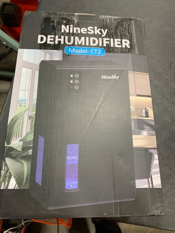 Photo 1 of NineSky Dehumidifier for Home, 95 OZ Water Tank, (1000 sq.ft) Dehumidifiers for Bathroom Bedroom Basement with Auto Shut Off,7 Colors LED Light (Black)