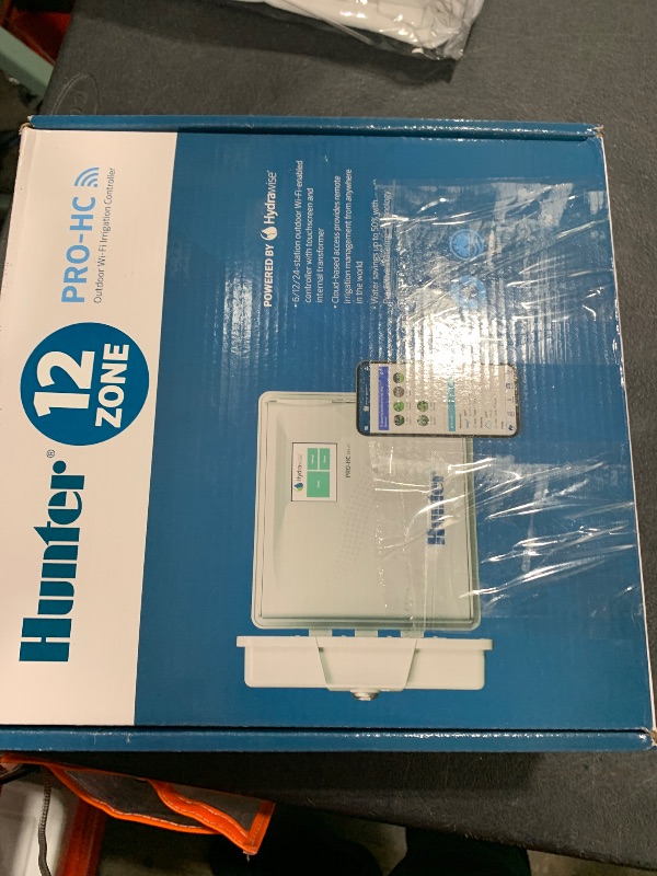 Photo 1 of Hunter Hydrawise PRO-HC 12-Station WiFi Smart Sprinkler Controller, Outdoor Irrigation Timer with Touchscreen Weather-Based Scheduling