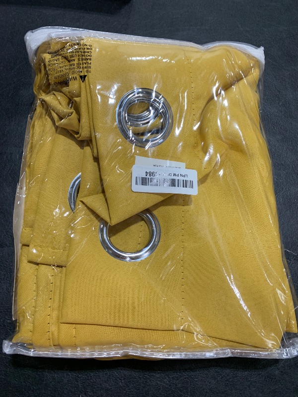 Photo 1 of LEMOMO Yellow Thermal Blackout Curtains/52 x 72 Inch/Set of 2 Panels Room Darkening Curtains