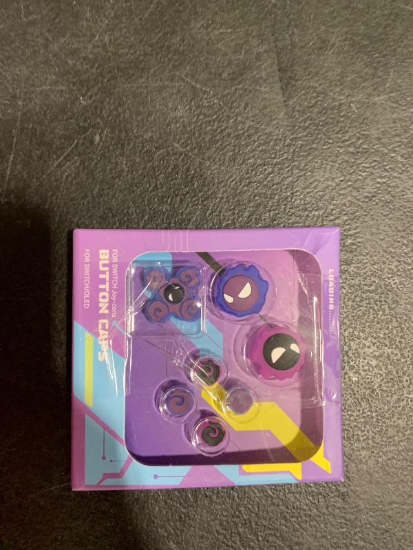 Photo 1 of Yocore Purple Devil Switch Thumb Grip Caps Set,Soft Silicone Key Buttons Sticker Joystick Cover Caps for Switch