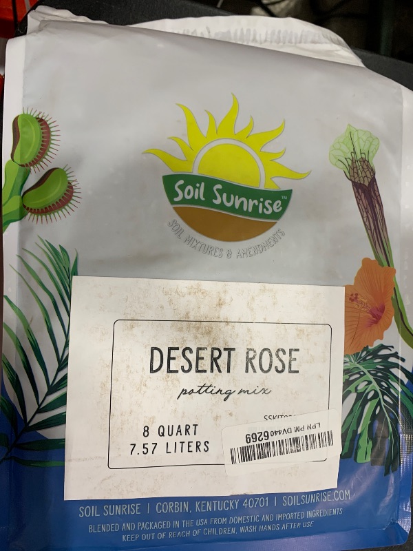 Photo 1 of Desert Rose Potting Soil Mix (8 Quarts), Hand Blended Small Batch Soil Blend for Desert Rose Plant
