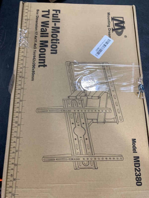 Photo 1 of Mounting Dream TV Wall Mount for 32-65 Inch Television,Mount with Swivel and Tilt, Full Motion Bracket with Articulating Dual Arms, Fits 16inch Studs, Max VESA 400X400 mm, 99lbs, MD2380