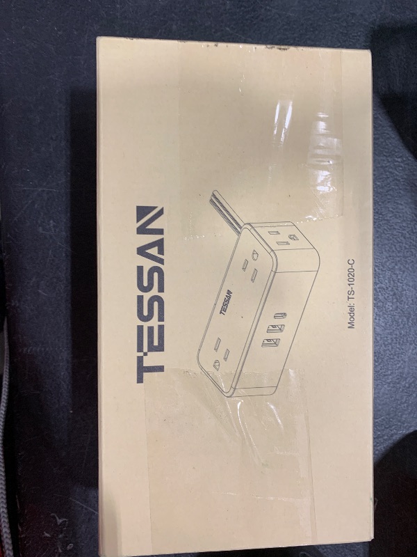 Photo 1 of Flat Plug Extension Cord 25 ft, TESSAN Surge Protector Power Strip with 4 AC Outlets 1 USB C and 2 USB A Ports, 900 Joules Protection, Multiple Wall Outlet Extender for Home Office Dorm Essentials