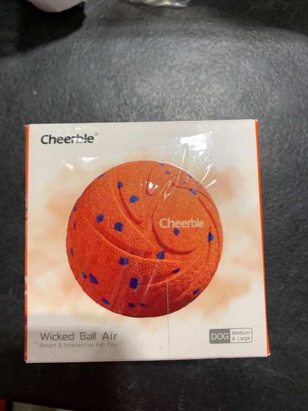 Photo 1 of Cheerble Smart Interactive Dog Toy, Wicked Ball AIR, Automatic Moving, Bouncing, Rotating, IPX7 Waterproof Rating, Active Rolling Ball for Medium and Large Dogs
