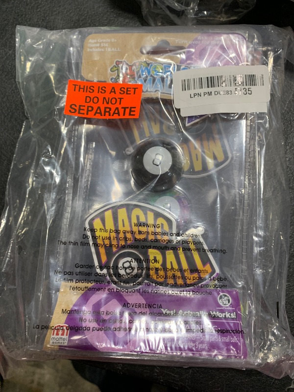 Photo 1 of World's Smallest Magic 8 Ball Bundle Set of 2 - Black and Tie Dye