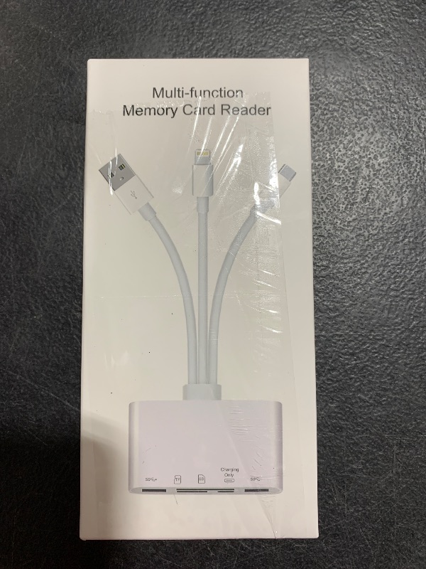 Photo 1 of 5-in-1 Memory Card Reader, USB OTG Adapter & SD Card Reader for i-Phone/i-Pad, USB C and USB A Devices with Micro SD & SD Card Slots, Supports SD/Micro SD/SDHC/SDXC/MMC