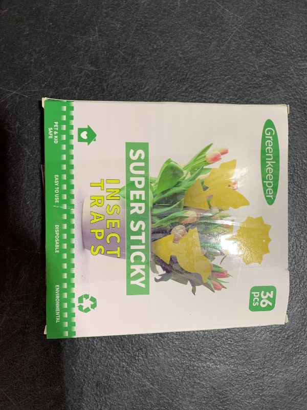 Photo 1 of 36 Pcs Classic Sticky Traps for Fungus Gnat (Plants), Fruit Fly, Whitefly, and Fly, Yellow Sticky Insect Catcher Traps for Indoor/Outdoor, Kitchen, and Plants, High-End Glue, Non-Toxic, 4 Shapes