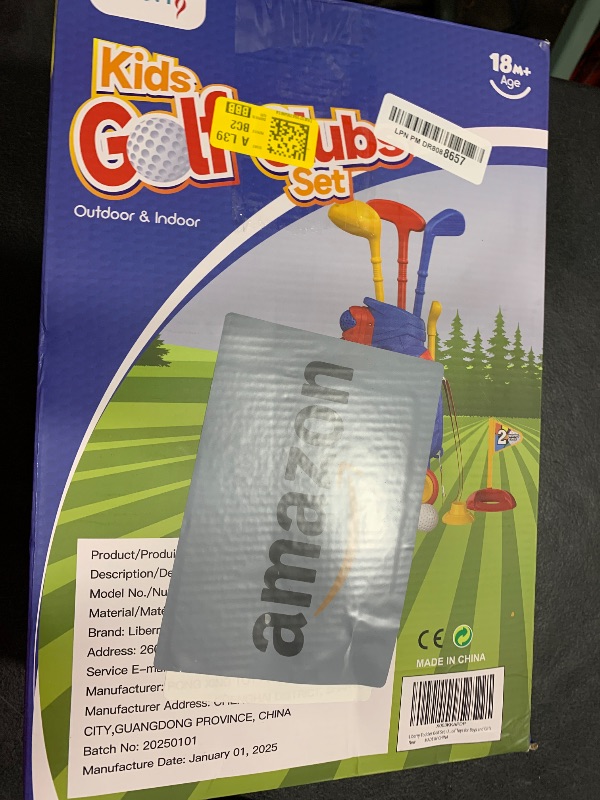Photo 1 of Liberry Toddler Golf Set with Putting Mat for 2 3 4 5 Years Old Boys Girls, Upgraded Kids Golf Cart with Unique Shoulder Strap Design, Indoor and Outdoor Golf Toys