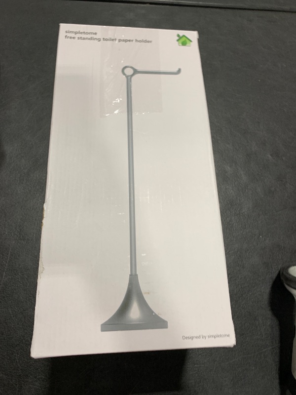 Photo 1 of simpletome Toilet Paper Holder Free Standing, Stable Weighted Base, Modern Simple Streamlined Design (Nickel)