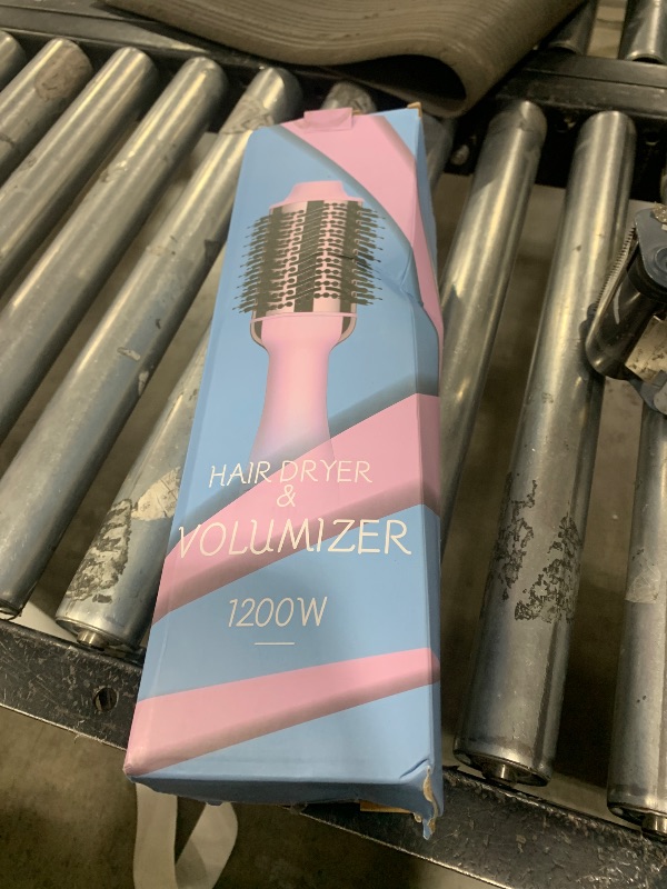 Photo 1 of Aopant Hair Dryer Brush, 4 in 1 Styling Tools Blow Dryer with Ceramic Oval Barrel, Hot Air Brush Hair Straightener Brush for All Hair Types, Pink, Ionic Technology, 1200W, 3 Heat Settings
