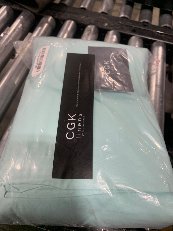 Photo 1 of Extra Deep Split King Sheet Set - 7 Piece Breathable & Cooling Sheets - Hotel Luxury Bedding Set 18-24 Inch Extra Deep Pockets - Easy Fit, Super Soft, Wrinkle Free & Comfy - Spa Blue, Split King Size