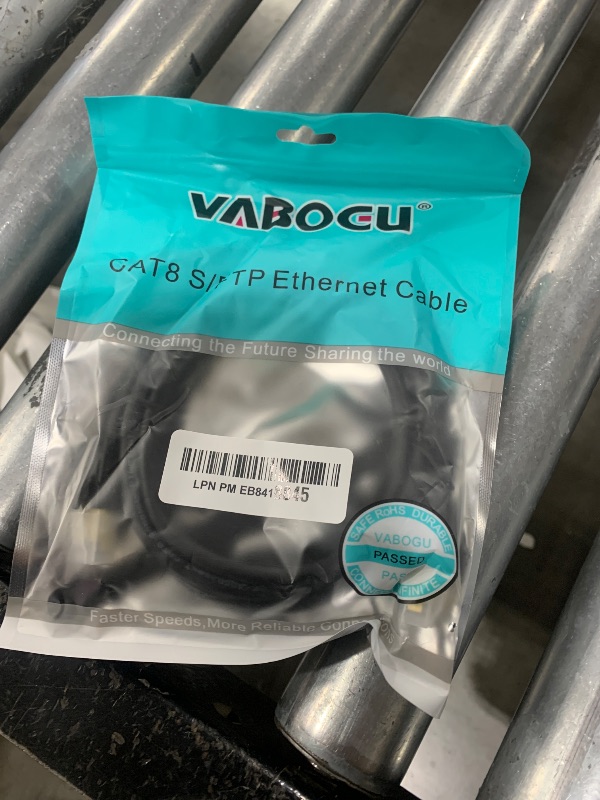 Photo 1 of Vabogu Cat 8 Ethernet Cable, 5ft Heavy Duty High Speed Internet Network Cable, 26AWG, 2000MHz 40Gbps with Gold Plated RJ45 Connectors, Shielded for Indoor & Outdoor Use
