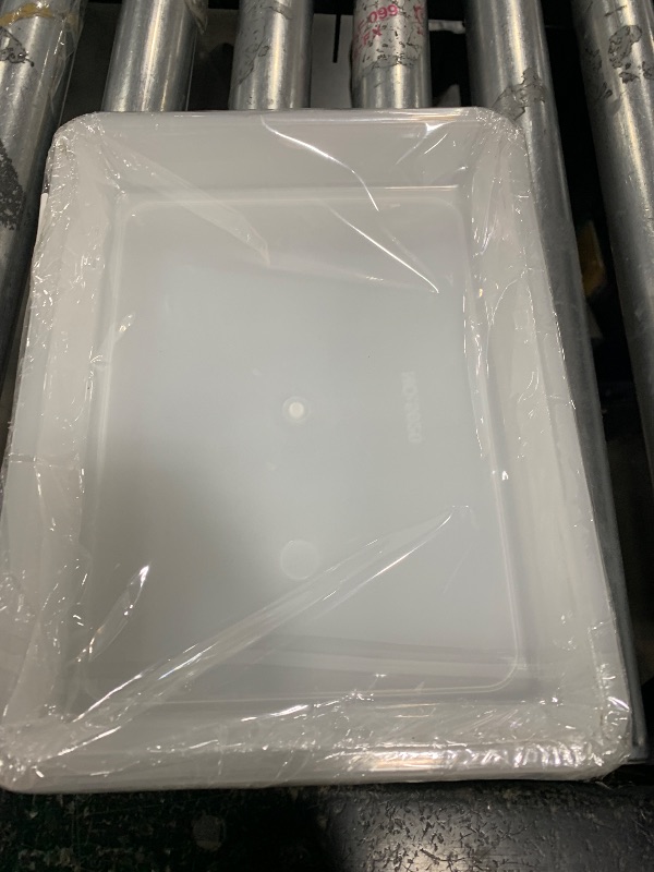 Photo 1 of 10 Pcs Activity Plastic Art Trays,Stackable Craft Tray,Flat Storage Tray,Serving Organizer Tray for Kids,School,Home,Painting,Beads,DIY Projects,11 x 8.27 x 1.18 Inch(Clear)