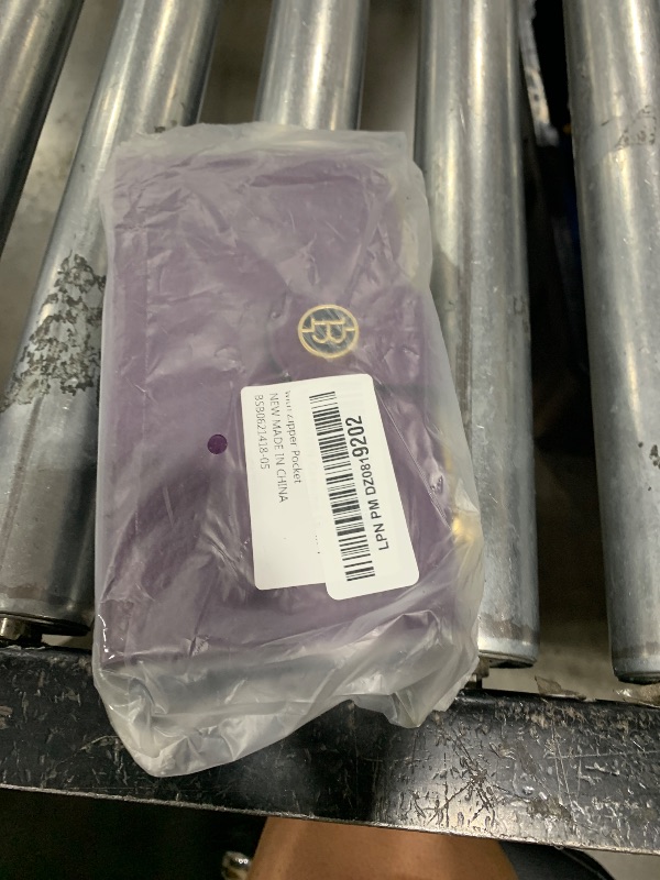 Photo 1 of BOSTANTEN Leather Wallets for Women RFID Blocking Slim Bifold Purse Card Holder with Zipper Pocket Purple