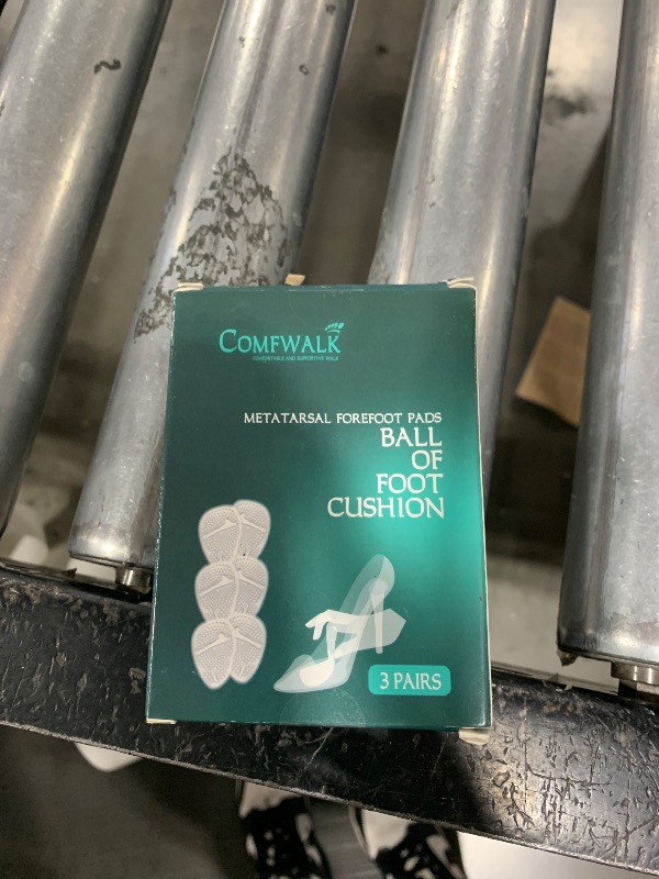 Photo 1 of COMFWALK Metatarsal Pads 3 Pairs - Ball of Foot Cushion - Soft Cushion Design - Shock Absorbing - Anti-Slip Strong Adhesive - High Heel Pain Relief - (Clear)