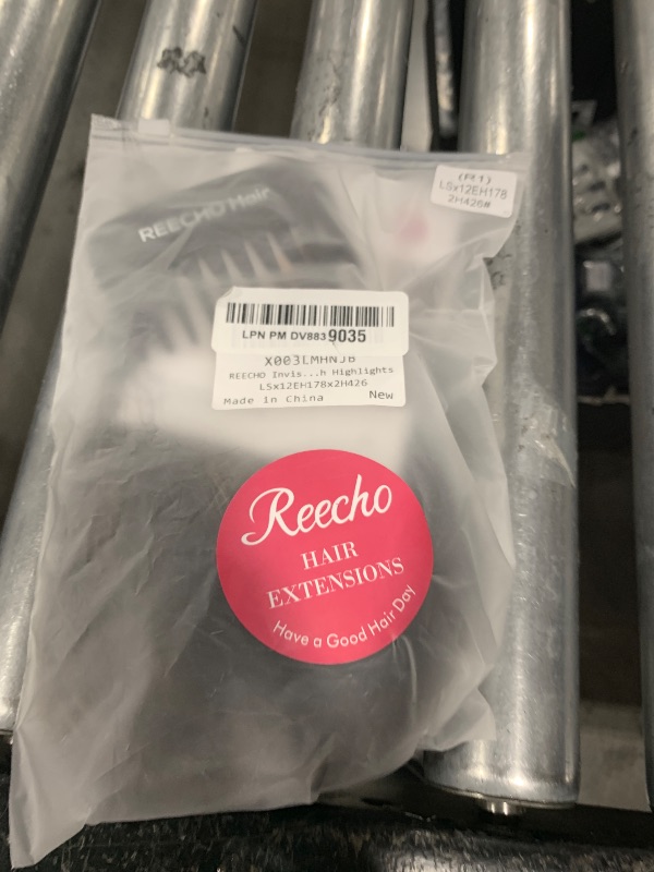 Photo 1 of REECHO Invisible Wire Hair Extensions with Thinner Softer Lace Weft (Chocolate Brown with Highlights, 12 Inch (Pack of 1))