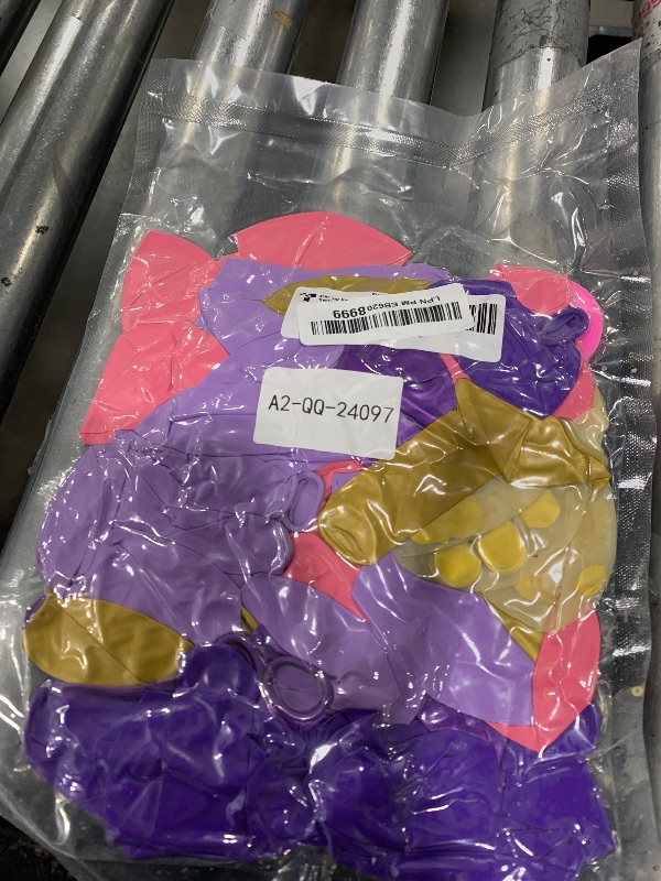 Photo 1 of Pink and Purple Balloons, 60Pcs Pastel 12 Inch Metallic Gold Confetti Latex Balloons for Girls Birthday Baby Shower Bridal Butterfly Party Decorations