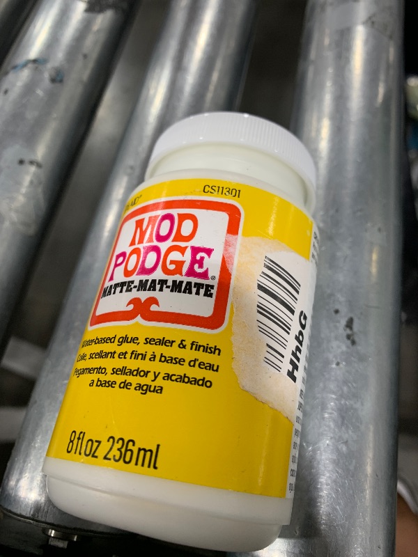 Photo 1 of Mod Podge Matte Sealer, Glue & Finish: All-in-One Craft Solution- Quick Dry, Easy Clean, for Wood, Paper, Fabric & More. Non-Toxic - Craft with Confidence, Made in USA, 8 oz., Pack of 1