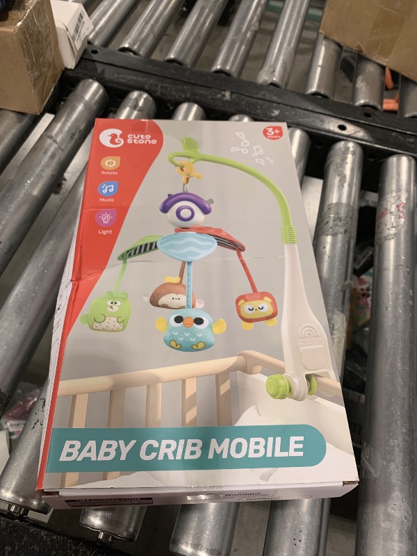 Photo 1 of CUTE STONE Baby Crib Mobile with Music and Lights, Nursery Crib Mobile with Remote Control, Detachable Hanging Mobile for 3+ Months Babies, Fits Cribs and Strollers