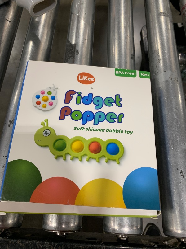 Photo 1 of LiKee Fidget Popper Sensory Baby Toys for 10+ Months, Montessori Busy Toy for 1 2 3 Years Old Toddlers Push and Popping Bubbles Fine Motor Skill, Travel Toys for Kids Ages 1-3 Stress Relief (2 Pieces)