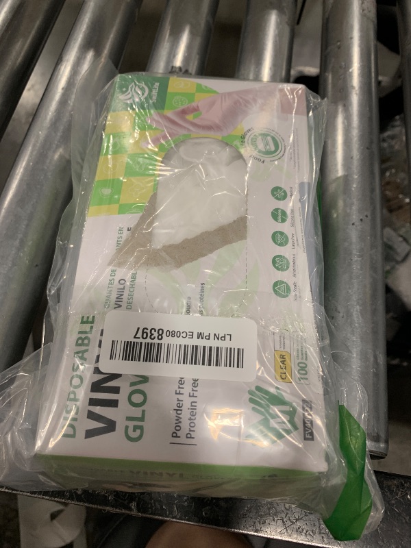 Photo 1 of SWIFTLITE Disposable Vinyl Gloves, Food Safe, Latex-Free Powder-Free Clear Plastic Gloves for Cooking, House Clean, Food Prep (100, Medium)