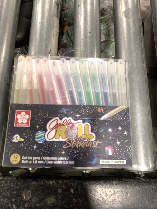 Photo 1 of SAKURA Gelly Roll Stardust (Made in Japan) [Limited Edition] Gel Ink Pen Set - Bold Sparkling, Glittering & Assorted Colors 12Pens