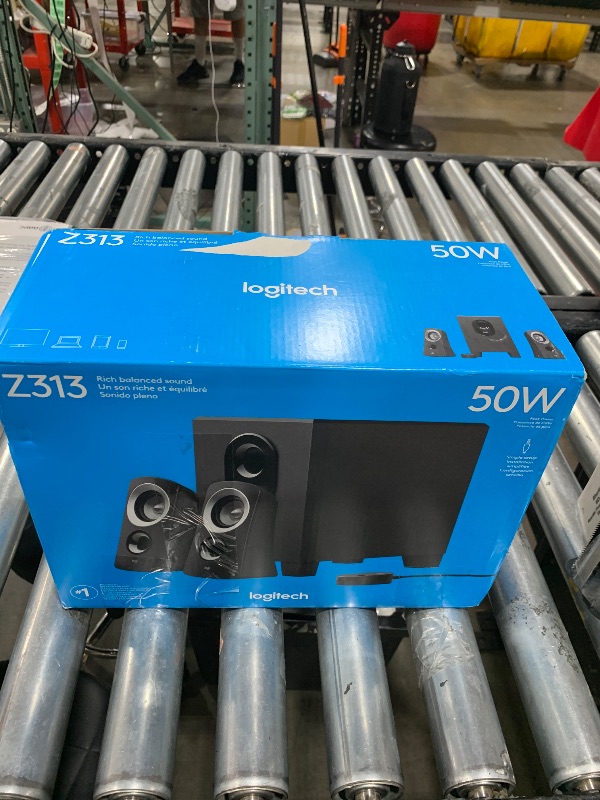 Photo 1 of Logitech Z313 2.1 Multimedia Speaker System with Subwoofer, Full Range Audio, 50 Watts Peak Power, Strong Bass, 3.5mm Inputs, PC/PS4/Xbox/TV/Smartphone/Tablet/Music Player - Black