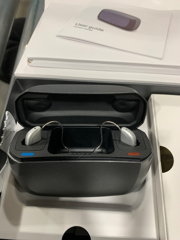Photo 1 of Jabra Enhance Select 500 OTC Hearing Aids, Audiology Team Care Included, Bluetooth LE Audio & Bluetooth Streaming for Calls, Music, Media (iOS/Android), Nearly Invisible & Comfortable - Silver