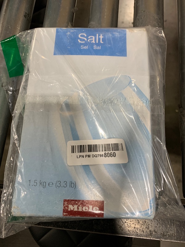 Photo 1 of Miele Dishwasher Salt, Reactivation Salt with Extra Coarse Grains for Protecting Dishwashers and Dishes from Limescale Deposits, 3.3 lb