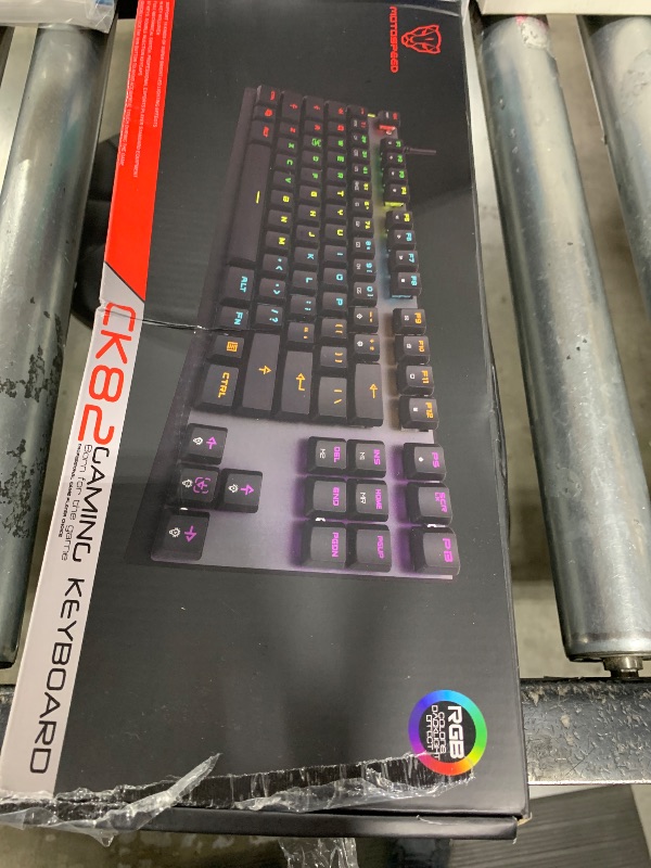 Photo 1 of MOTOSPEED Professional Gaming Mechanical Keyboard RGB Led Backlit Wired with Anti-Dust Proof Switches for Gaming Keyboard for Mac & PC (Pink, 87 Key Red Switches)