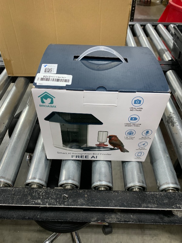 Photo 1 of BROAIMX Bird Feeder with Camera, Free AI Forever for 11,000+ Species, 64G TF Card & 1080P HD, Solar-Powered Wireless Outdoor Design, App Alerts & Two-Way Audio for Garden Wildlife Watching