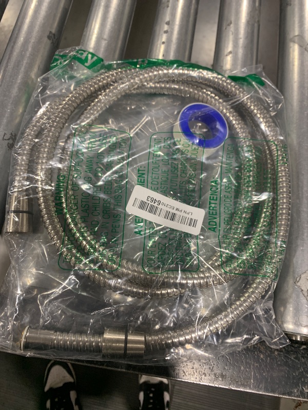 Photo 1 of Eisinly Shower Hose, 79 Inches Extra Long Stainless Steel Handheld Shower Head Hose with Brass Insert and Nut, Flexible, Brushed Nickel