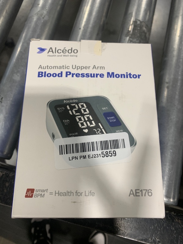 Photo 1 of Alcedo Blood Pressure Monitor for Home Use, Automatic Digital BP Machine with Large Cuff for Upper Arm (Black Backlit Screen)