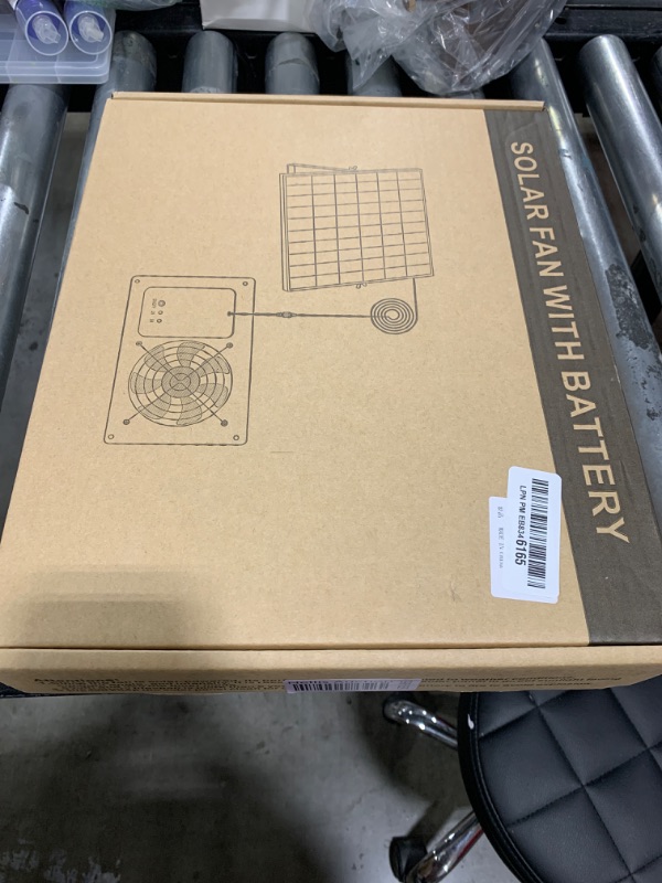 Photo 1 of Solar Powered Fan with Timer & 15000mAh Battery, 25W Efficient Solar Exhaust Intake Fan, 3500 RPM High-Speed Waterproof Ventilation Fans for Chicken Coops, Greenhouses, Pet Houses, Sheds & Windows