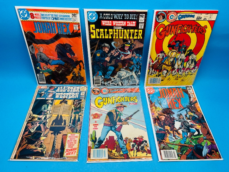 Photo 1 of 593008… 6 vintage western comics in plastic sleeves 