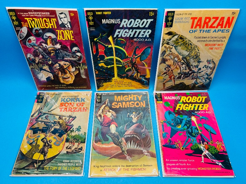 Photo 1 of 593011… 6 vintage $.15 comics in plastic sleeves 