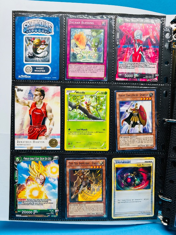 Photo 1 of 593016…final sale no returns/refunds-216 mixed character and game cards in binder 