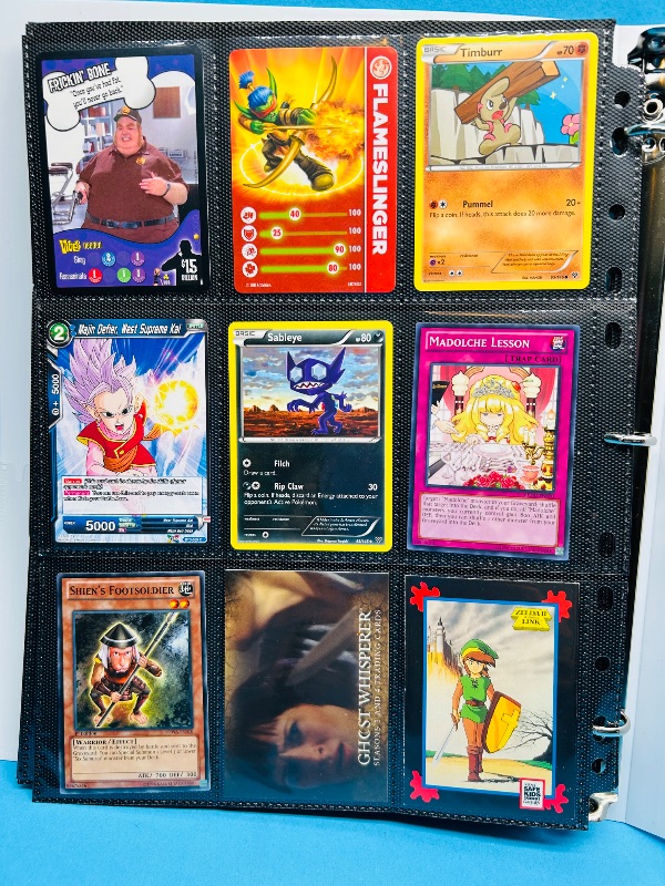 Photo 1 of 593016…final sale no returns/refunds-216 mixed character and game cards in binder 
