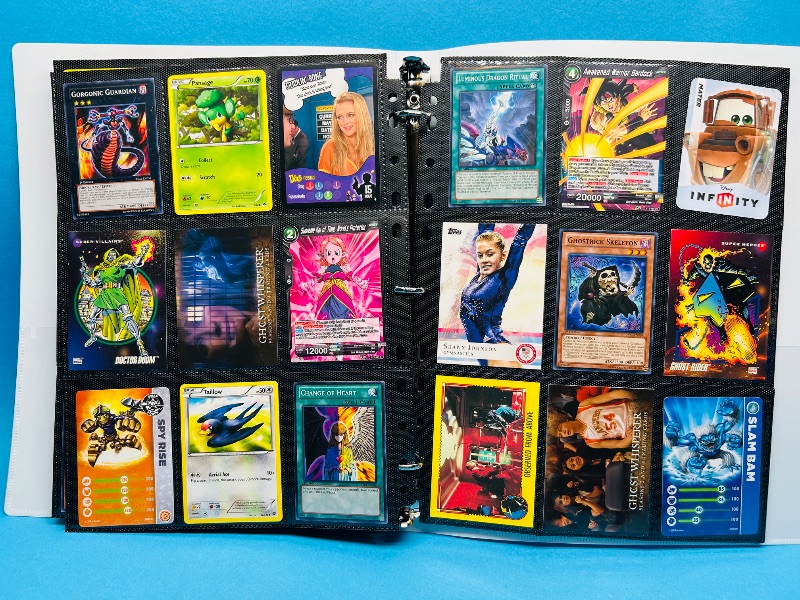 Photo 1 of 593016…final sale no returns/refunds-216 mixed character and game cards in binder 