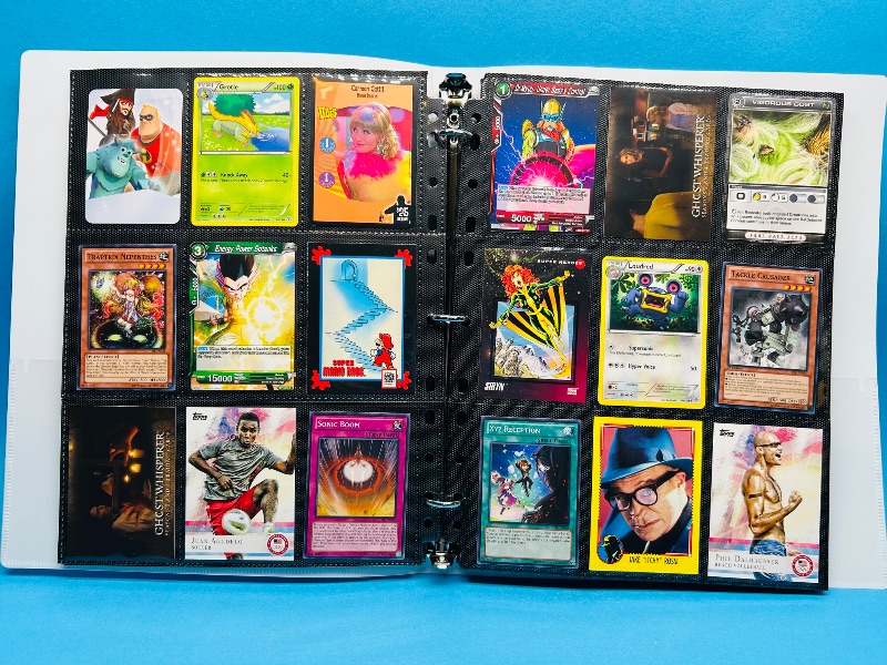 Photo 1 of 593016…final sale no returns/refunds-216 mixed character and game cards in binder 