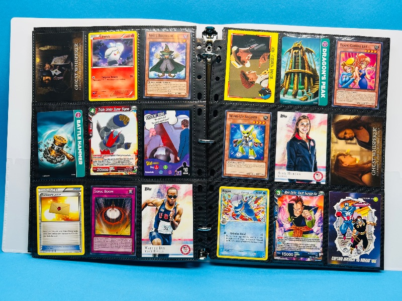 Photo 1 of 593016…final sale no returns/refunds-216 mixed character and game cards in binder 