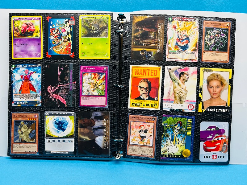 Photo 1 of 593016…final sale no returns/refunds-216 mixed character and game cards in binder 