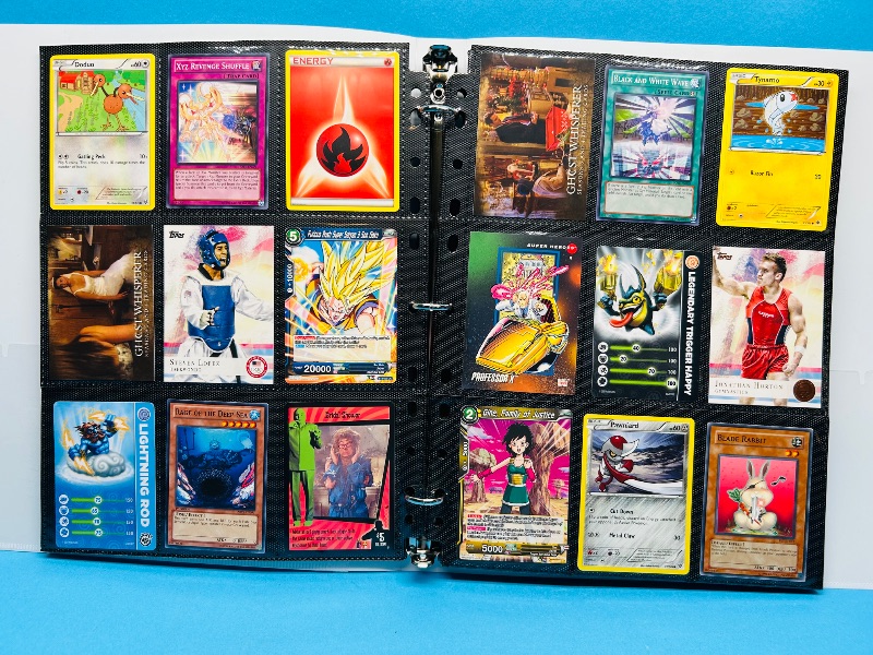 Photo 1 of 593016…final sale no returns/refunds-216 mixed character and game cards in binder 