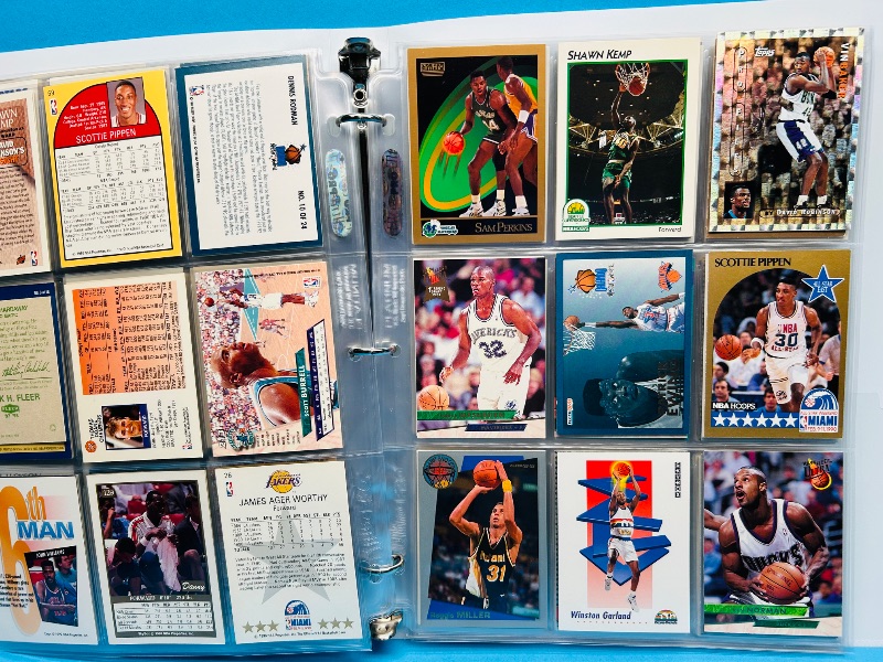 Photo 1 of 593019… final sale no returns/refunds-180 mixed basketball cards in binder 
